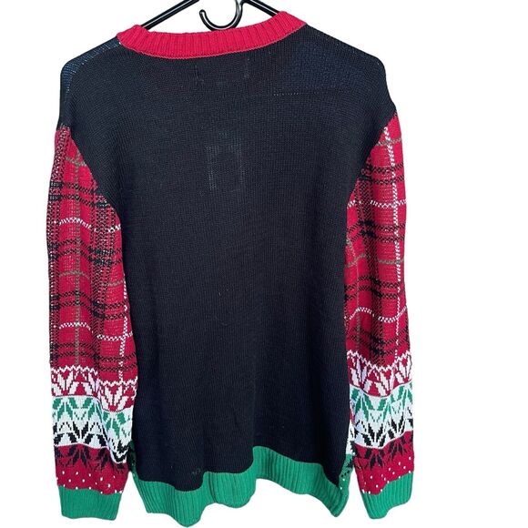 Ugly Holiday Sweater Adult Extra Large Christmas Reindeer Festive Multicolor NEW - Picture 2 of 11